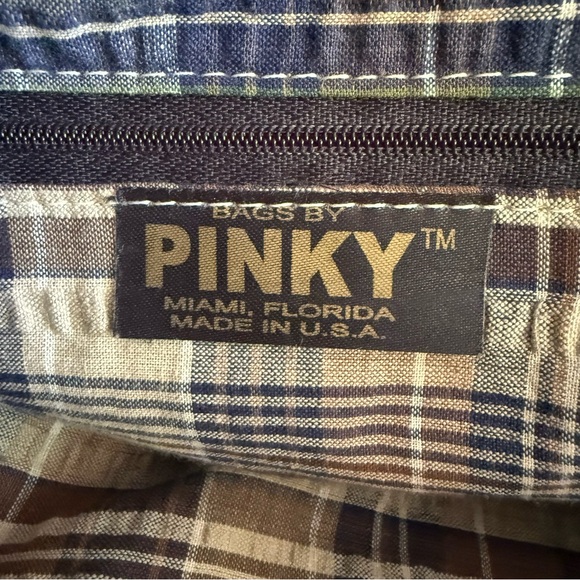 Vintage Y2K Pinky Miami‎ Faux Snakeskin Textured Fabric Shoulder Bag Beige 90s - Picture 8 of 9